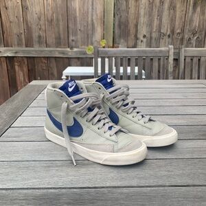 Nike blazers custom light green and blue. Barely worn. Like new condition